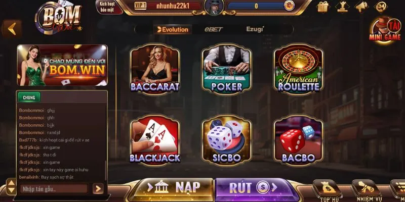 Live Casino trải nghiệm sòng bạc quốc tế