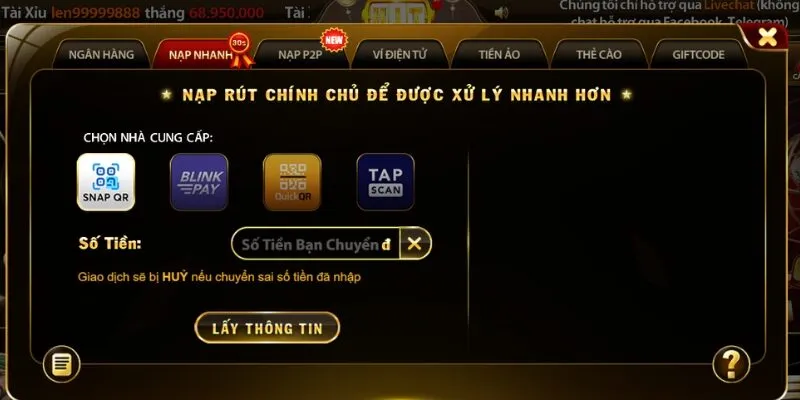 Dịch vụ thanh toán HITCLUB diễn ra siêu tốc 