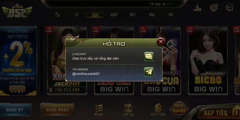 Đội ngũ CSKH B52 hoạt động chuyên nghiệp 