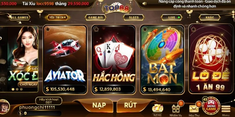 TOP88 - Cổng game tạo lòng tin tuyệt đối với người chơi